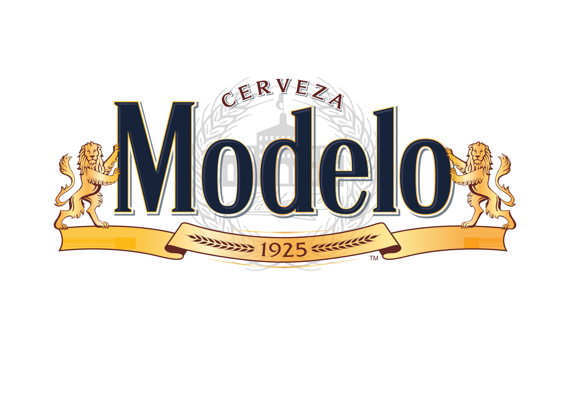 High-Res PNG-Modelo Masterbrand Logo w-brewery seal, lions ...